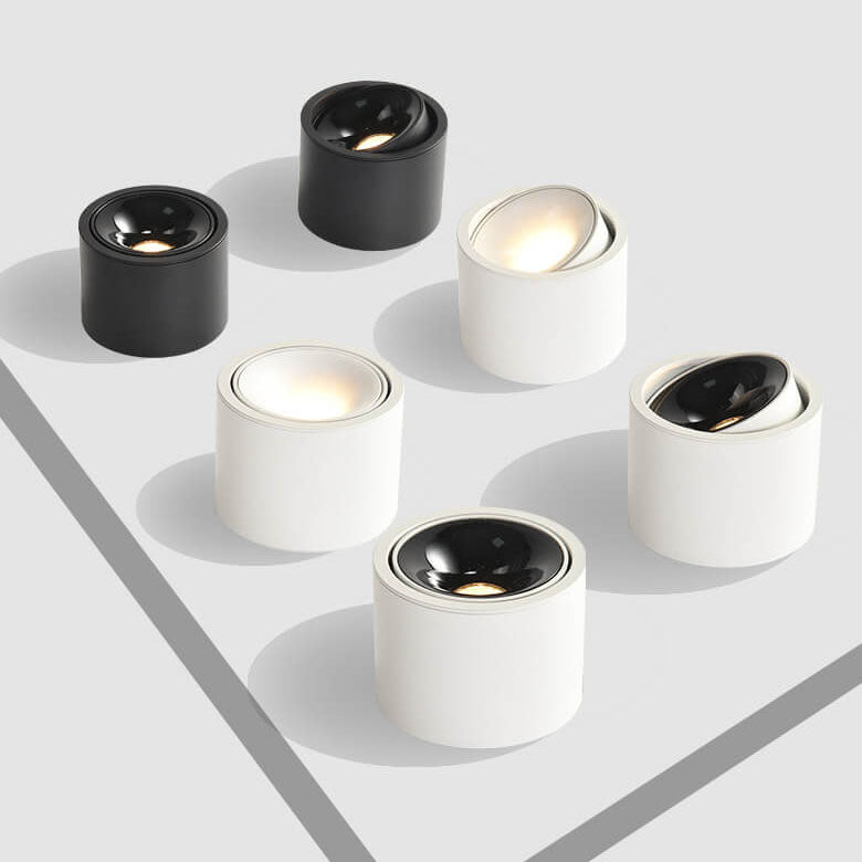 Round LED Flush Mount Spotlight, Aluminum, 7-12W, Four Color Temps