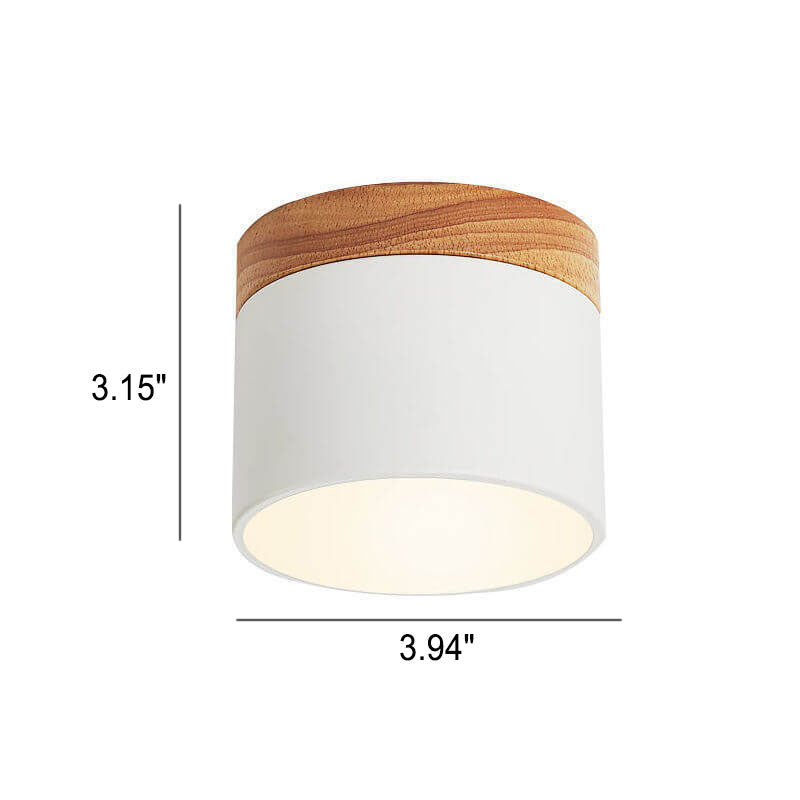 Log LED Flush Mount Ceiling Light, 7W, Seven Colors, 3 Color Temps
