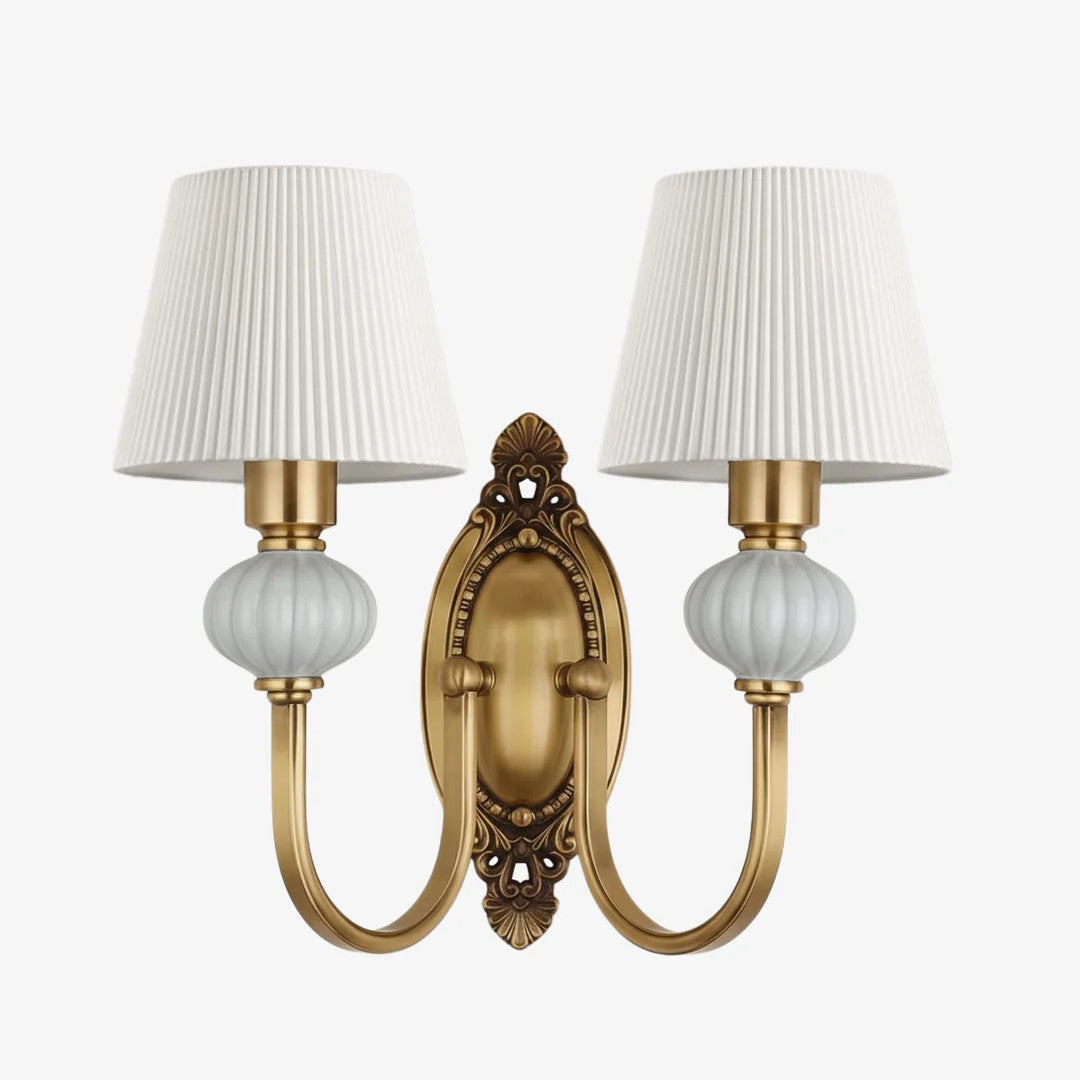 Rowan Ceramic Fabric Wall Sconce, 1 or 2 Head