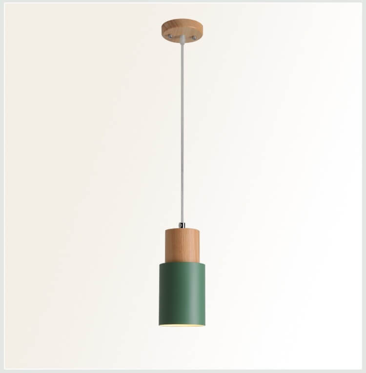 Cylinder Aluminum Pendant Light, E26, Five Colors, 120cm Cord, 100-240V