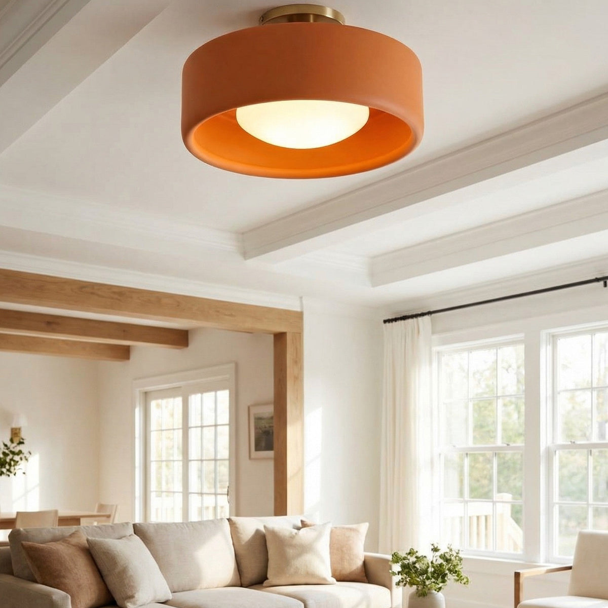 Cerova Porcelain Flush Mount Ceiling Light