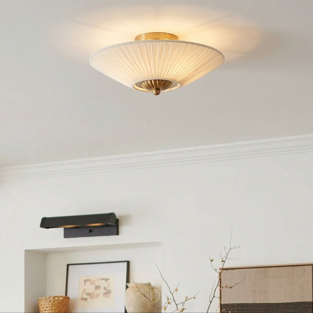 Elumina Silk Drum Semi-Flush Ceiling Light