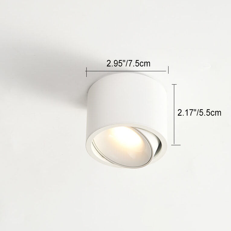 Round LED Flush Mount Spotlight, Aluminum, 7-12W, Four Color Temps
