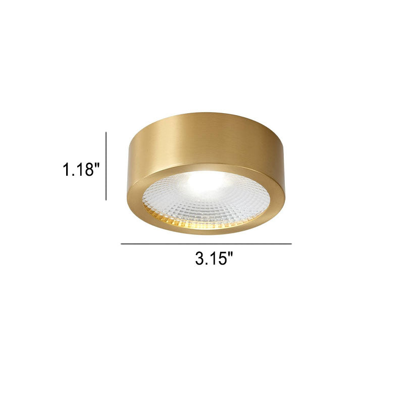 Copper LED Flush Mount Ceiling Light, 3W to 9W, Three Sizes, 3000K-5000K