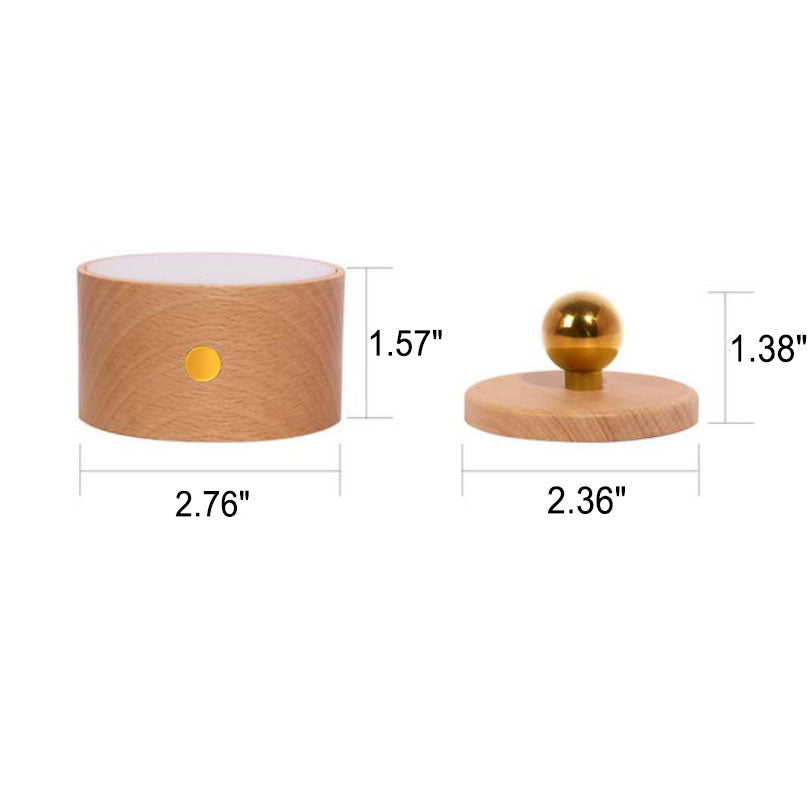 Wooden USB Rechargeable Touch Wall Sconce, 4W LED, Beech or Sapele Wood