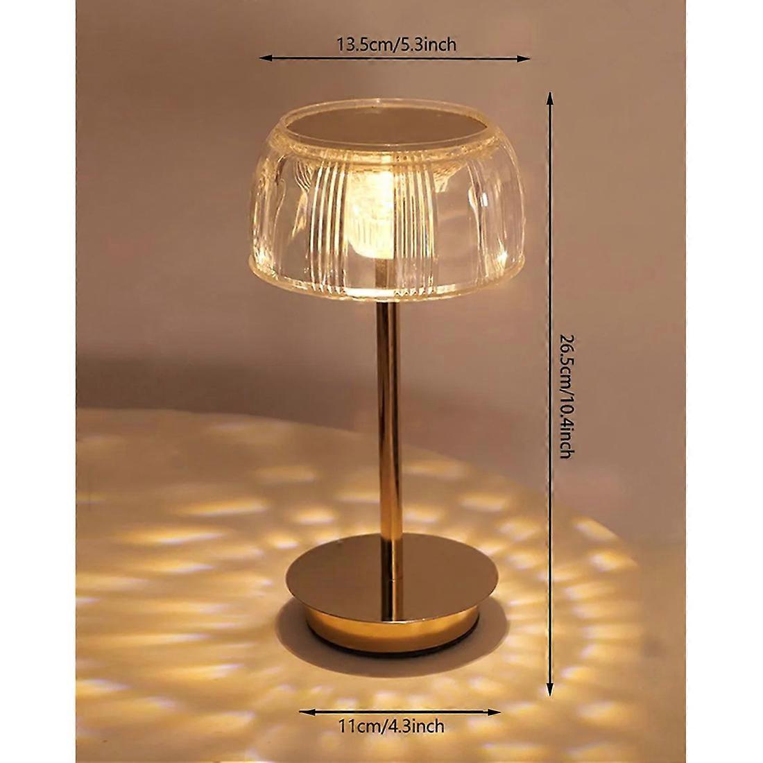 Jellyfish LED Table Lamp, Iron and Acrylic, Touch Control, USB-C, 3 Modes