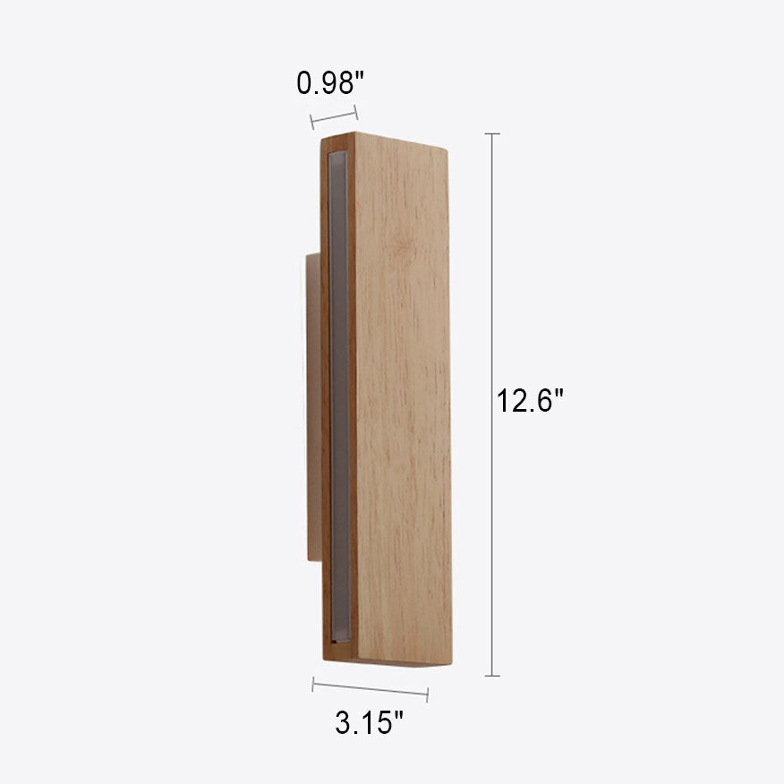 Wood and Acrylic Rotatable LED Wall Sconce, Three Sizes, 3000K or 5000K
