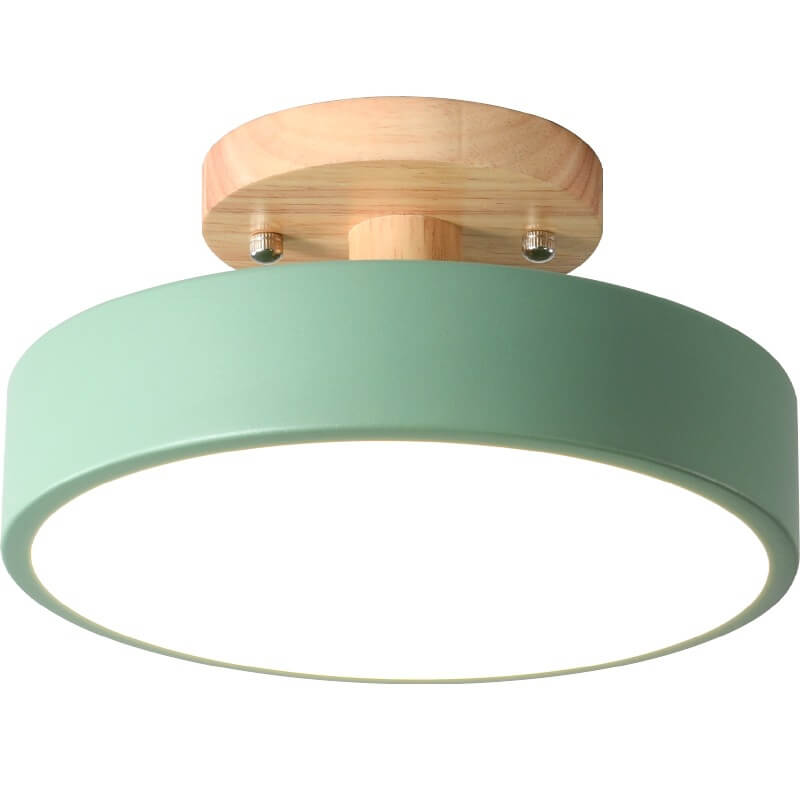 Nordic Round LED Ceiling Light, Hardwired Installation