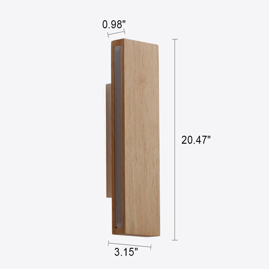 Wood and Acrylic Rotatable LED Wall Sconce, Three Sizes, 3000K or 5000K