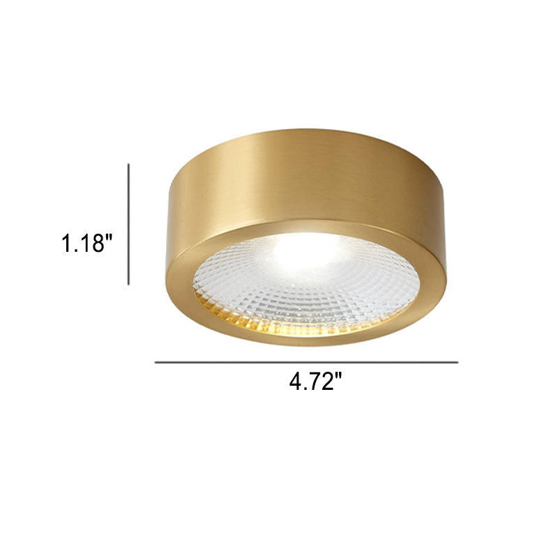Copper LED Flush Mount Ceiling Light, 3W to 9W, Three Sizes, 3000K-5000K
