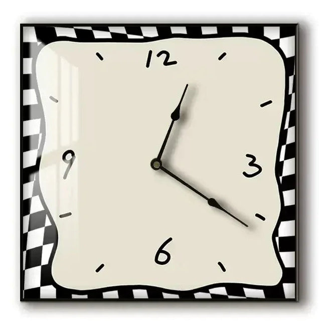 Graffiti Art Silent Wall Clock, Crystal Porcelain, Two Sizes