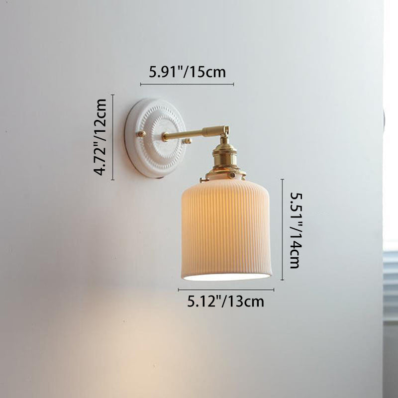 Vintage Ceramic Brass Wall Sconce, E26, 11 Designs, 100-240V