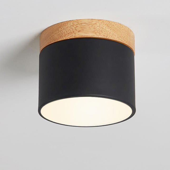 Log LED Flush Mount Ceiling Light, 7W, Seven Colors, 3 Color Temps