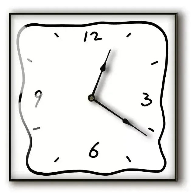 Graffiti Art Silent Wall Clock, Crystal Porcelain, Two Sizes