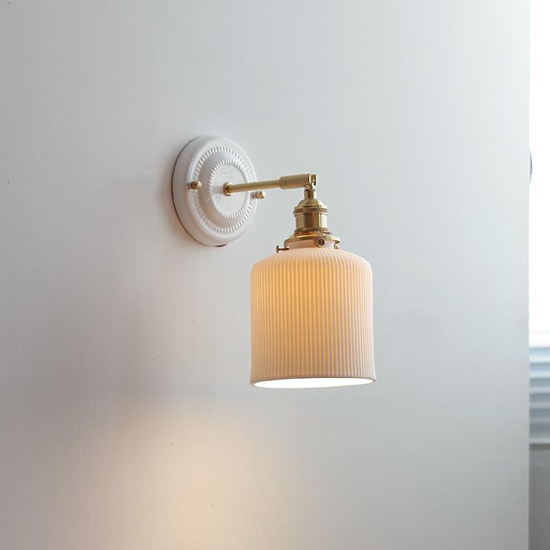 Vintage Ceramic Brass Wall Sconce, E26, 11 Designs, 100-240V