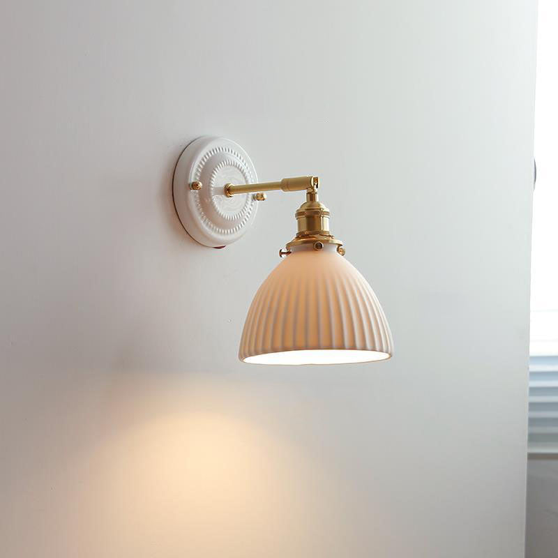 Vintage Ceramic Brass Wall Sconce, E26, 11 Designs, 100-240V
