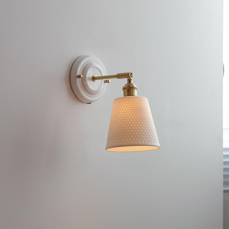 Vintage Ceramic Brass Wall Sconce, E26, 11 Designs, 100-240V