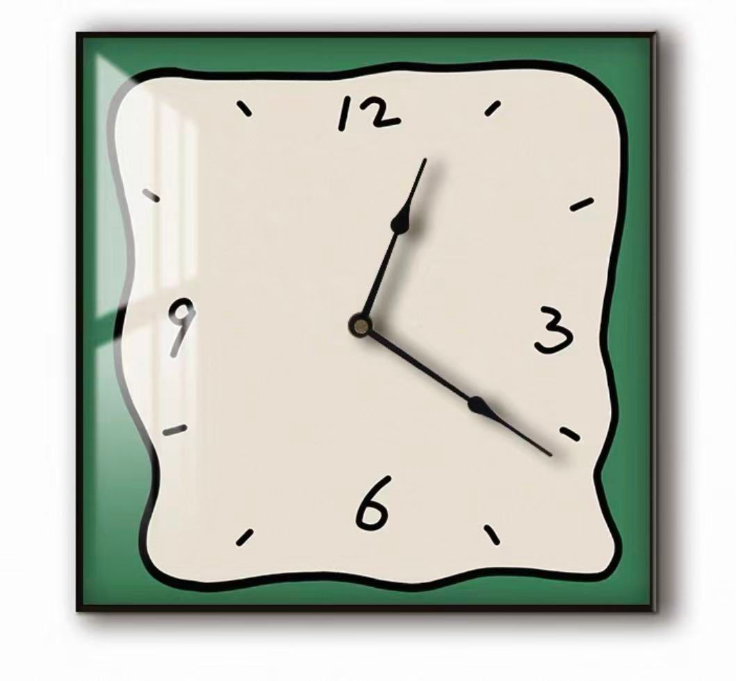 Graffiti Art Silent Wall Clock, Crystal Porcelain, Two Sizes