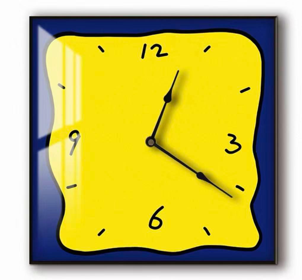 Graffiti Art Silent Wall Clock, Crystal Porcelain, Two Sizes