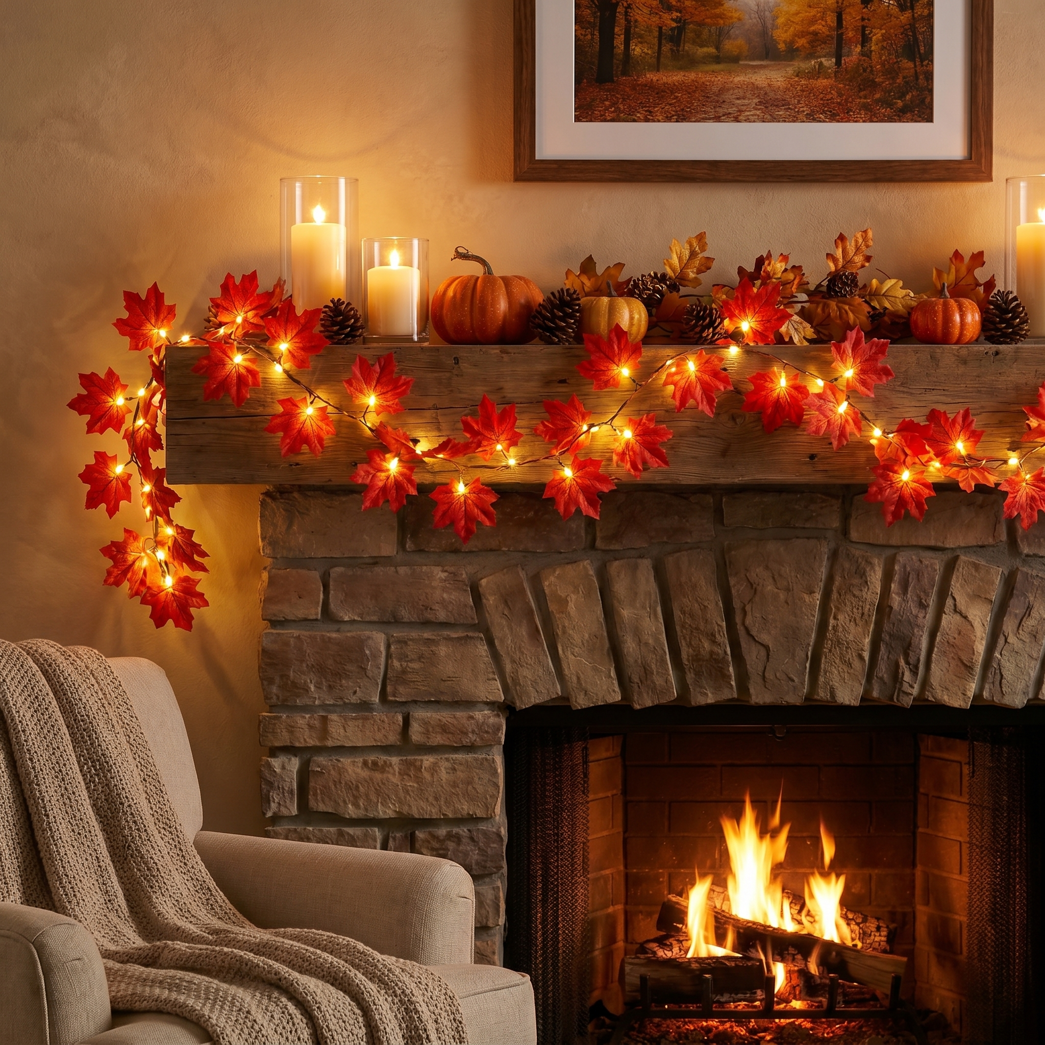 Botanical Garland Light, Warm White LED, Battery or Solar, 2m to 10m