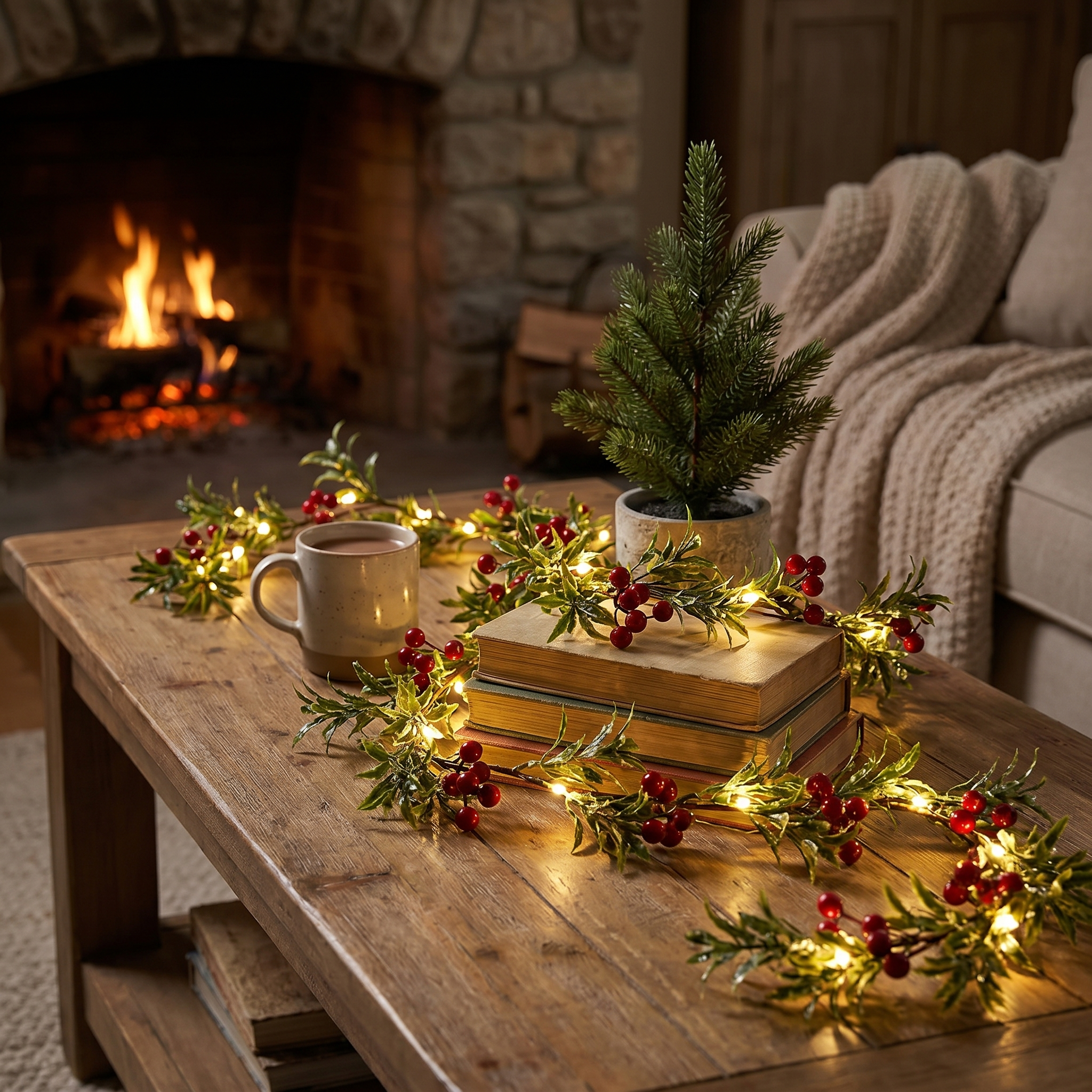 Botanical Garland Light, Warm White LED, Battery or Solar, 2m to 10m