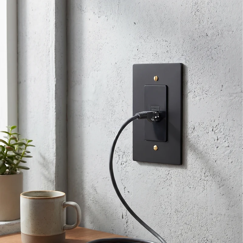 Brass Wall Plate, TV, Phone and Internet, Retro Panel