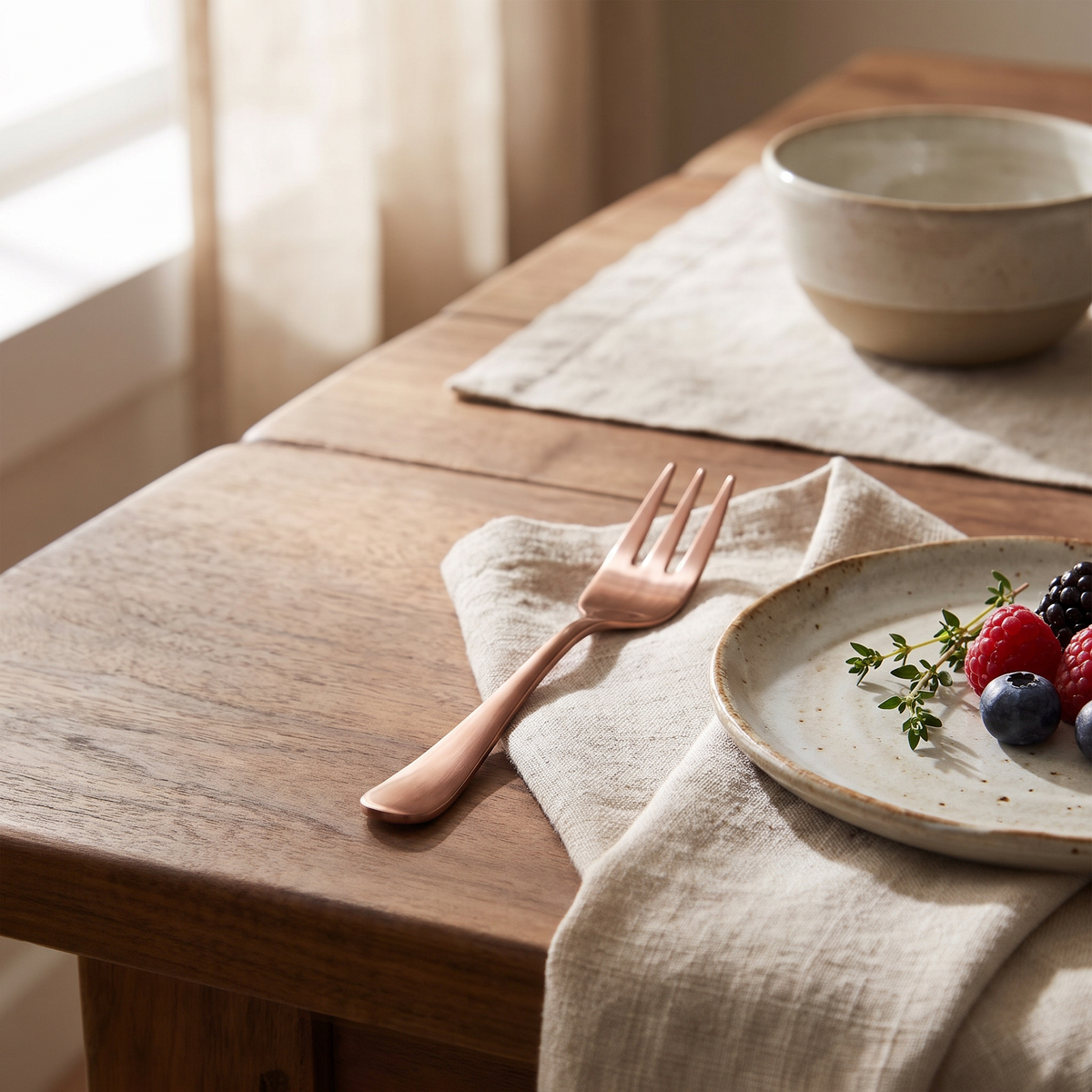 Barcelona Salad Fork Set, Plated Stainless Steel