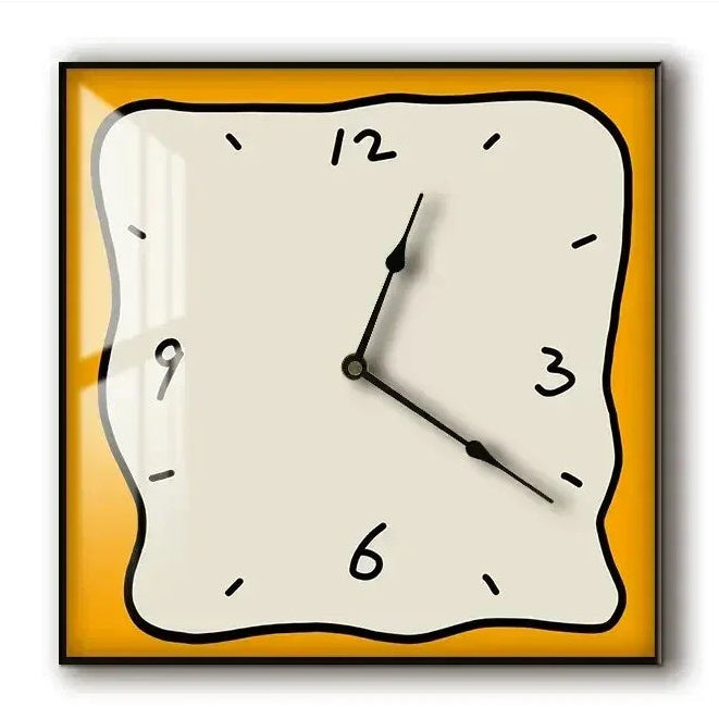 Graffiti Art Silent Wall Clock, Crystal Porcelain, Two Sizes