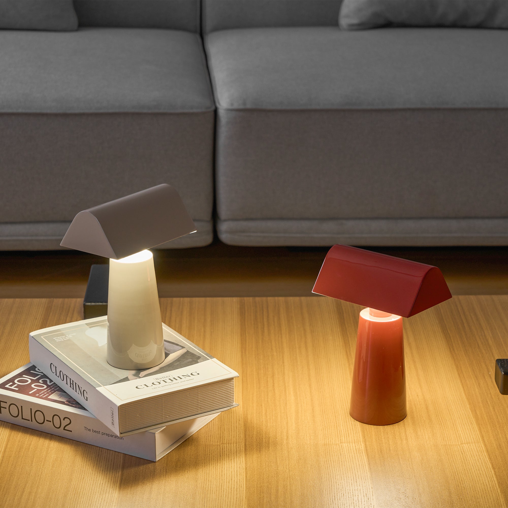 Caret Cordless Table Lamp, LED, USB Rechargeable