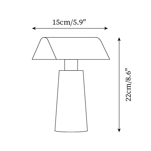 Caret Cordless Table Lamp, LED, USB Rechargeable