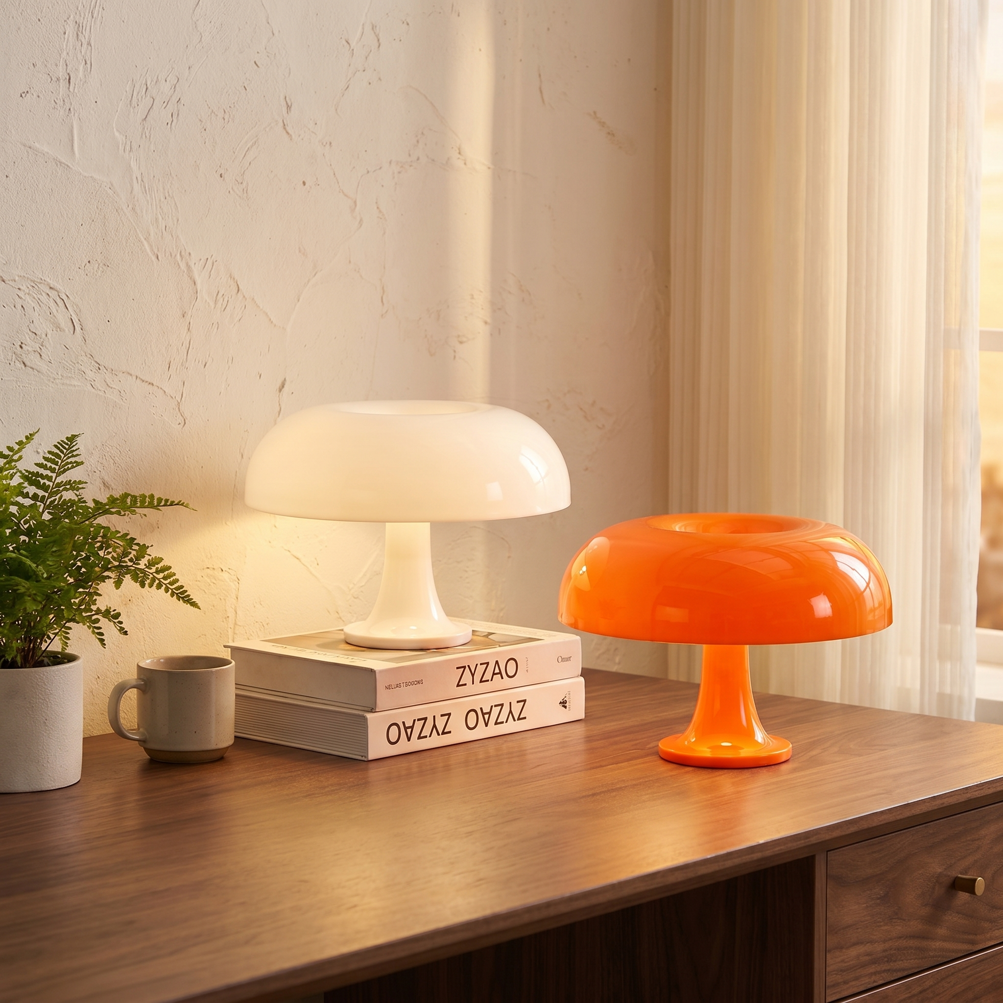 cleo retro mushroom table lamp 02