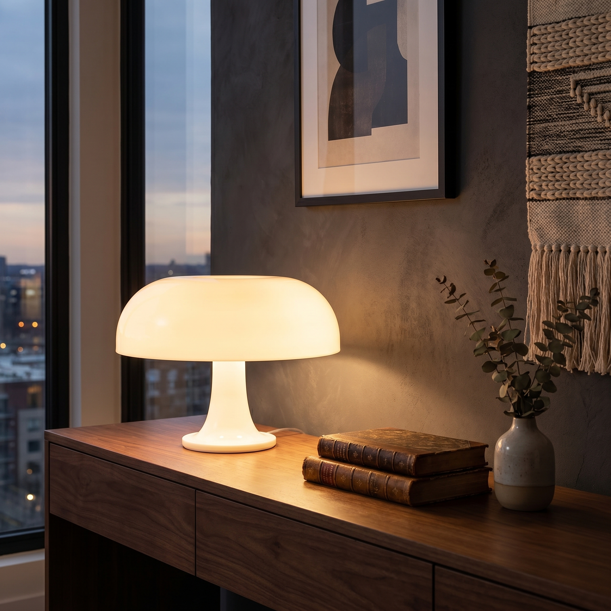 cleo retro mushroom table lamp 03