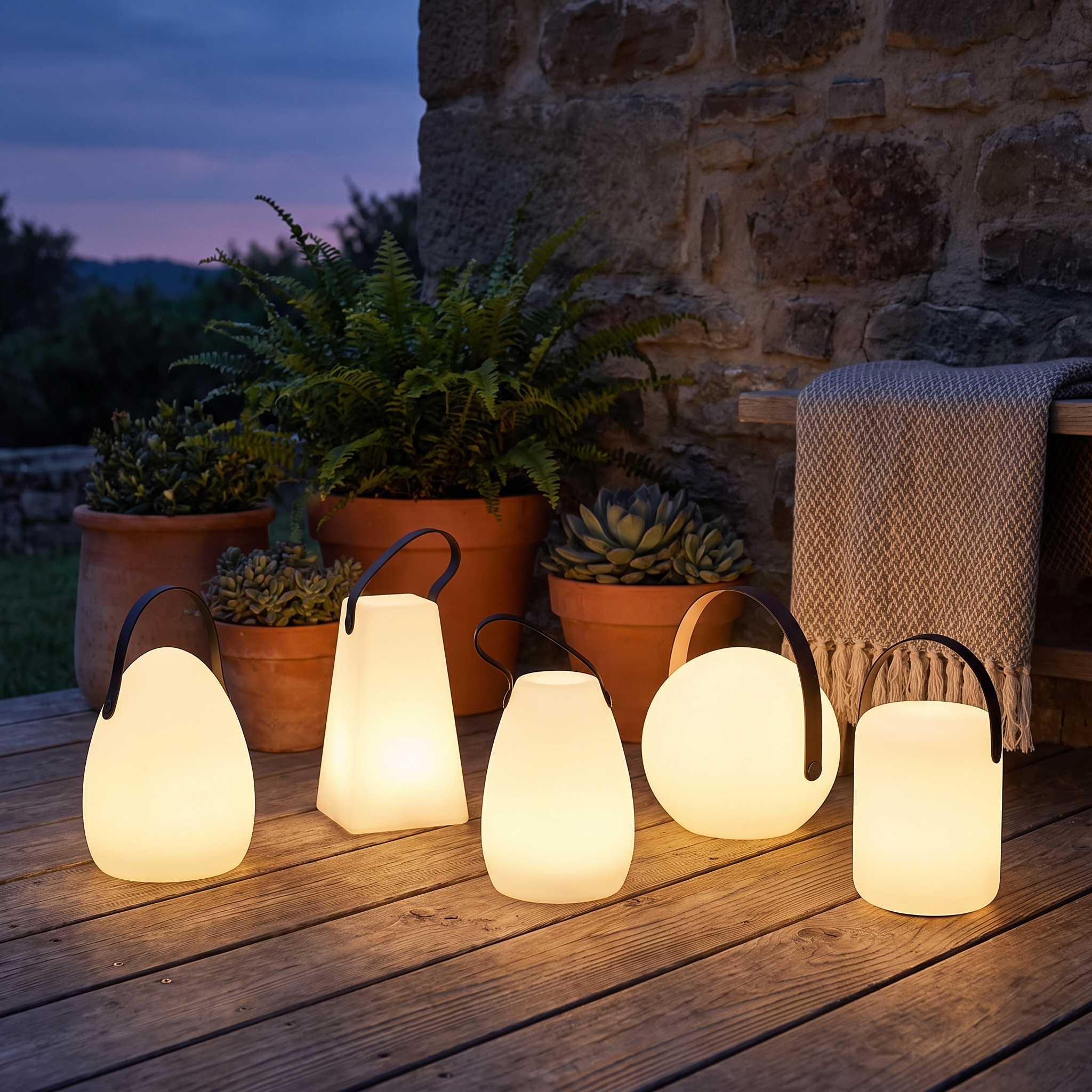 Cordless Waterproof Outdoor Lamp, Dimmable, 8 Colors