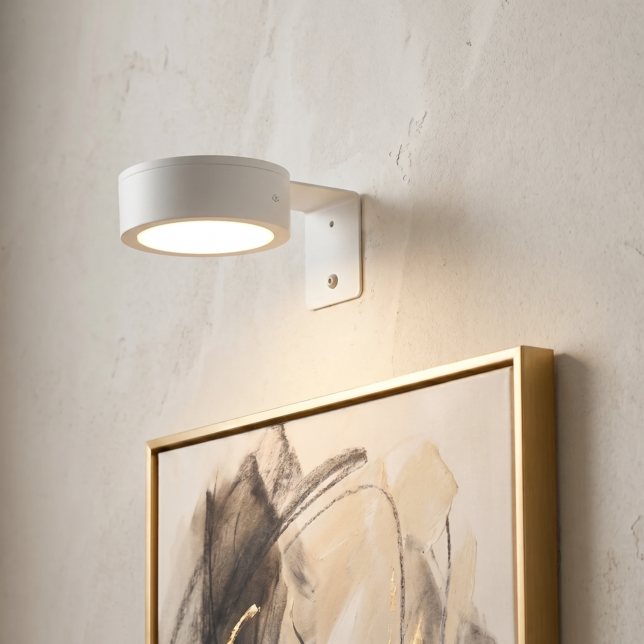 Cordless Picture Light, Dimmable, ABS and PC, Magnetic or Adhesive Mount