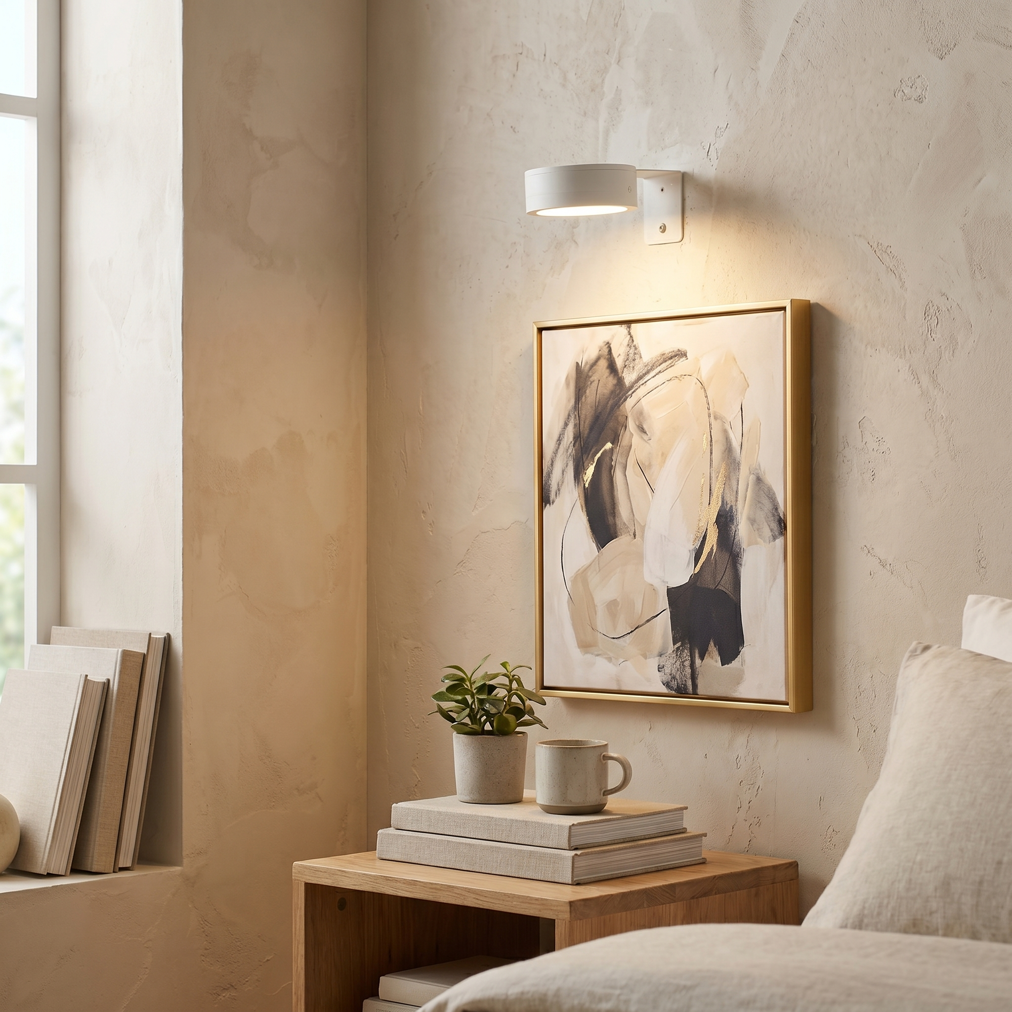 Cordless Picture Light, Dimmable, ABS and PC, Magnetic or Adhesive Mount