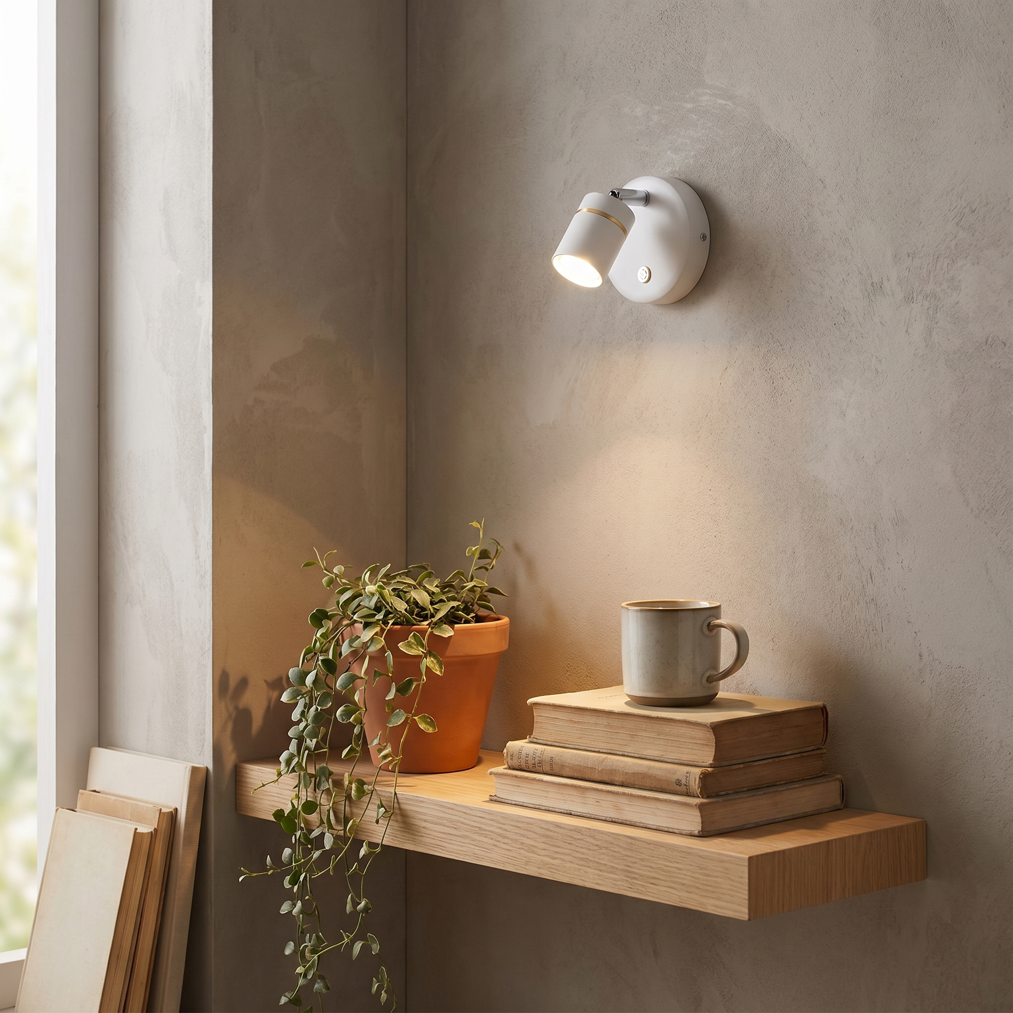 Cordless Spotlight, 300° Rotation, Remote Control, Battery or USB