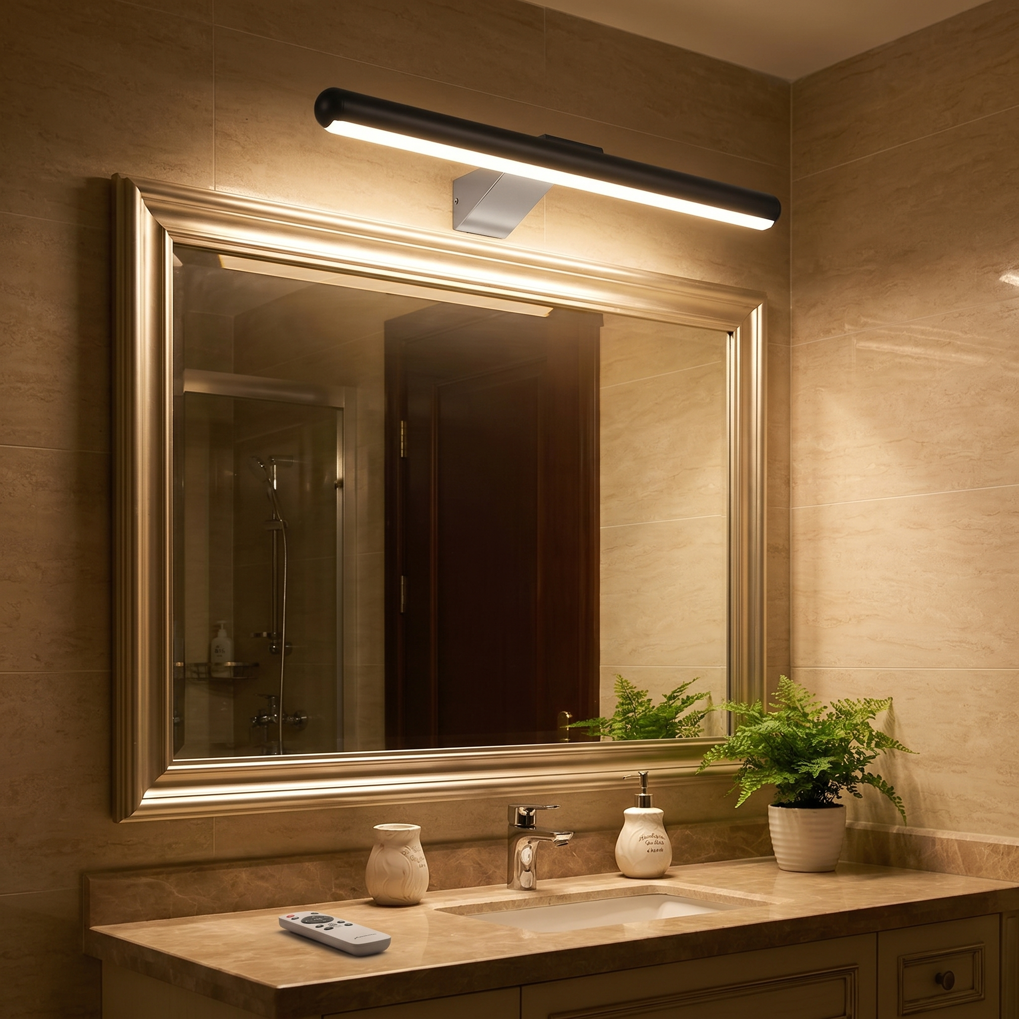 Cordless Wall Art Light, Dimmable LED, Aluminum, Remote Control
