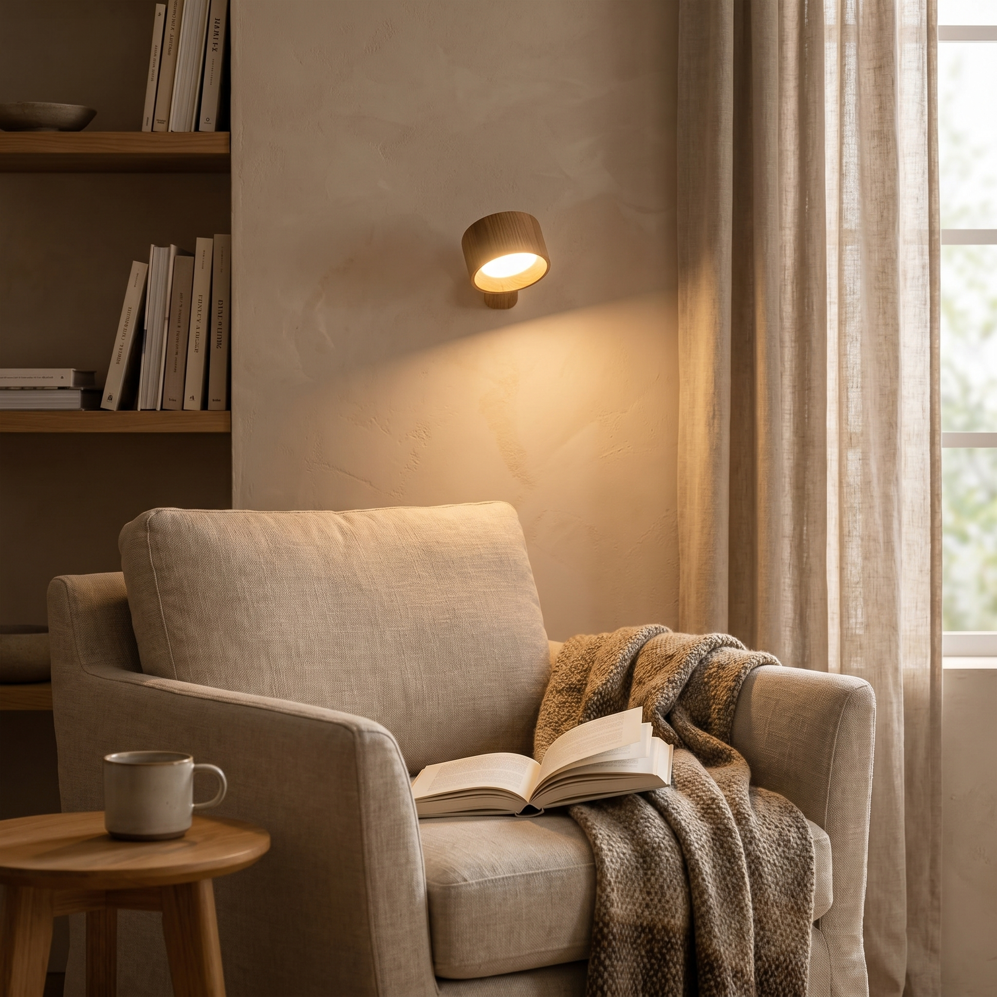 Cordless Wall Lamp, Magnetic Mount, 360° Adjustable, Dimmable, USB-C
