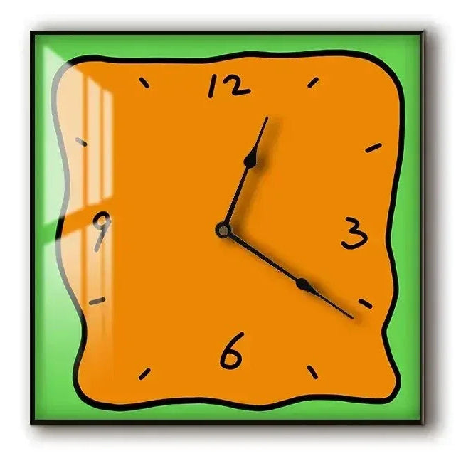 Graffiti Art Silent Wall Clock, Crystal Porcelain, Two Sizes