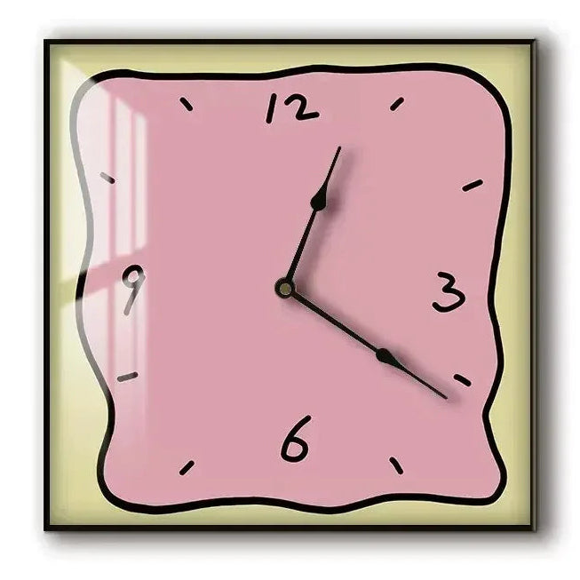 Graffiti Art Silent Wall Clock, Crystal Porcelain, Two Sizes