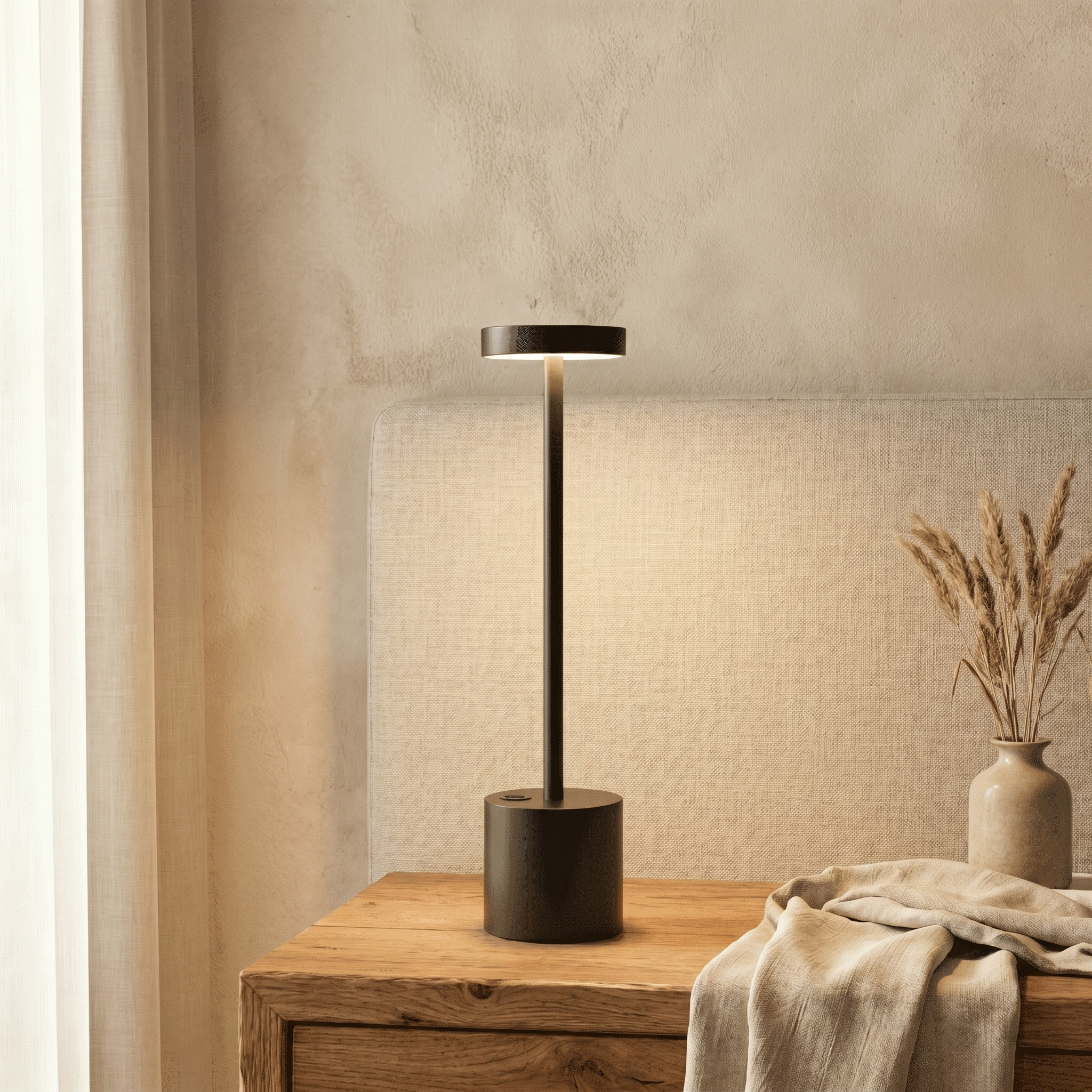 Maren Rechargeable Table Lamp, Aluminum, Touch Dimmable