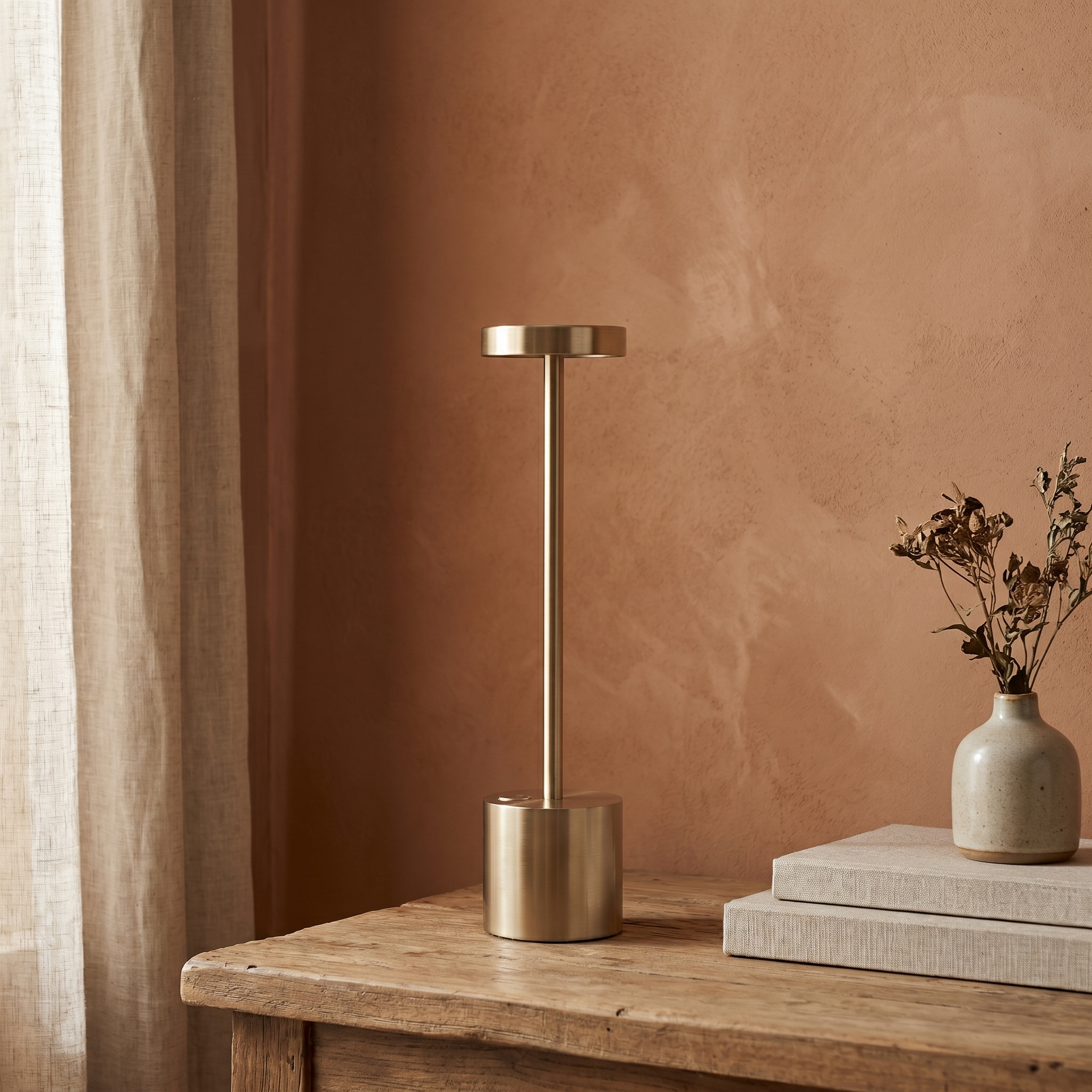 Maren Rechargeable Table Lamp, Aluminum, Touch Dimmable