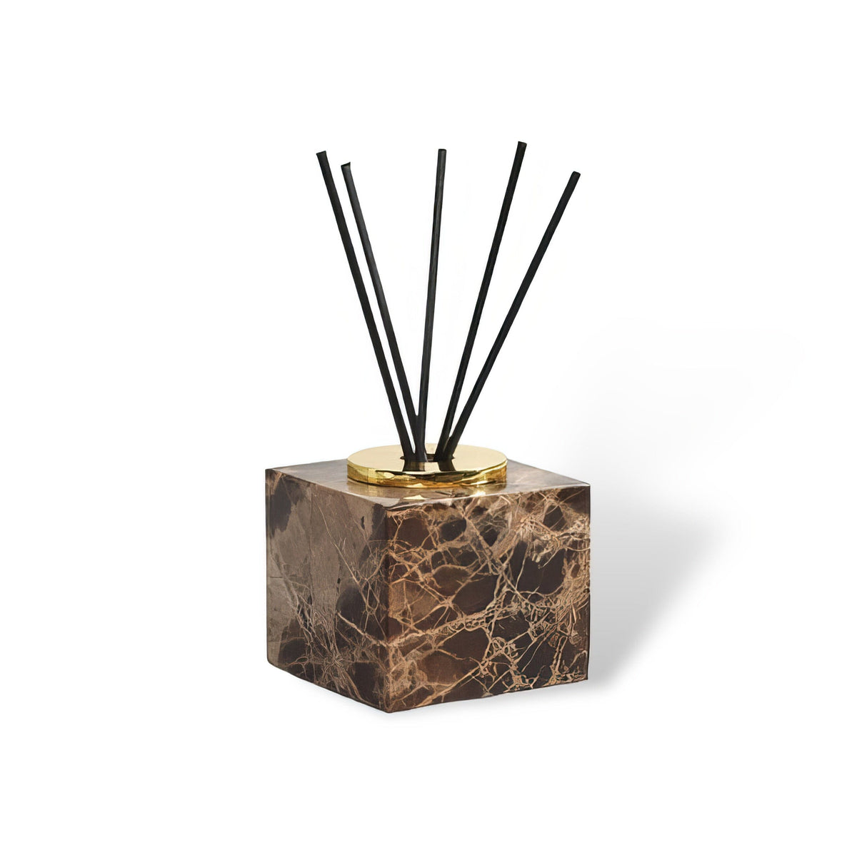 Emperador marble diffuser, square, gold on white