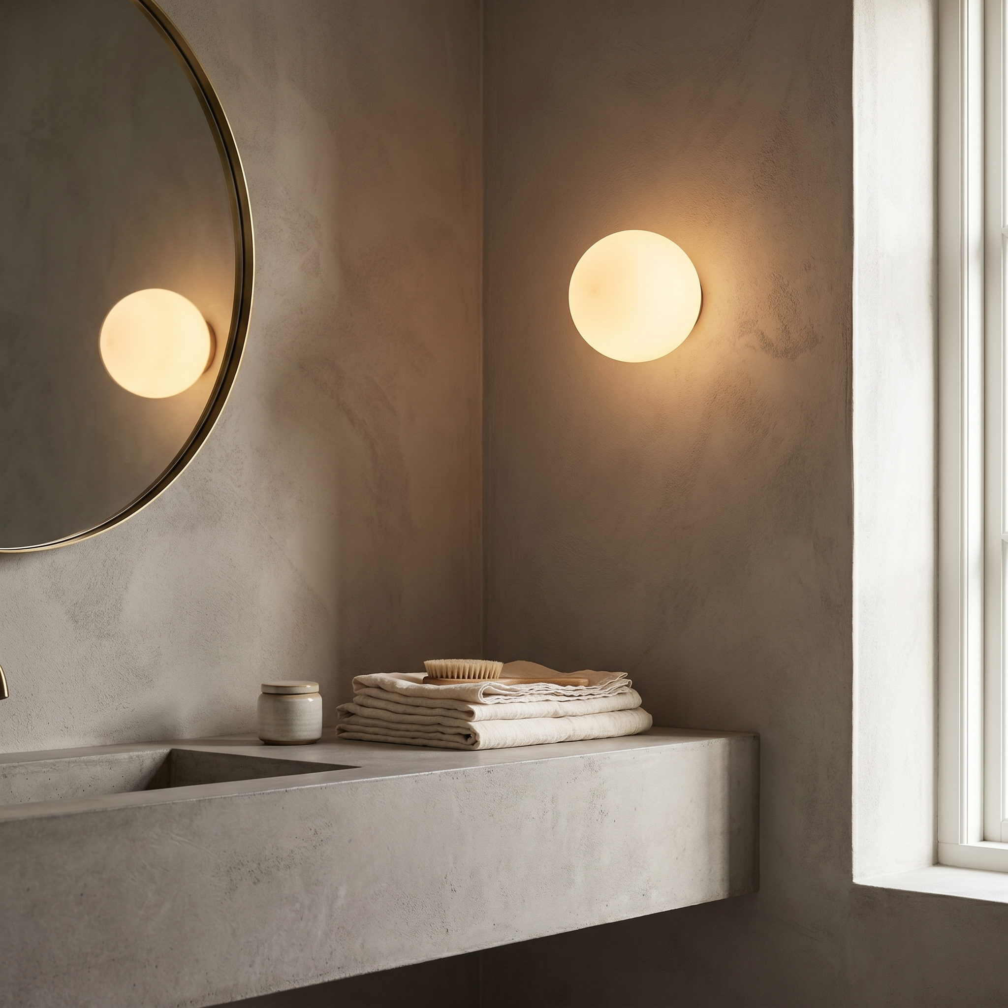 Frosted Glass Wall Lamp, G9 LED, Three Color Temps, Four Sizes