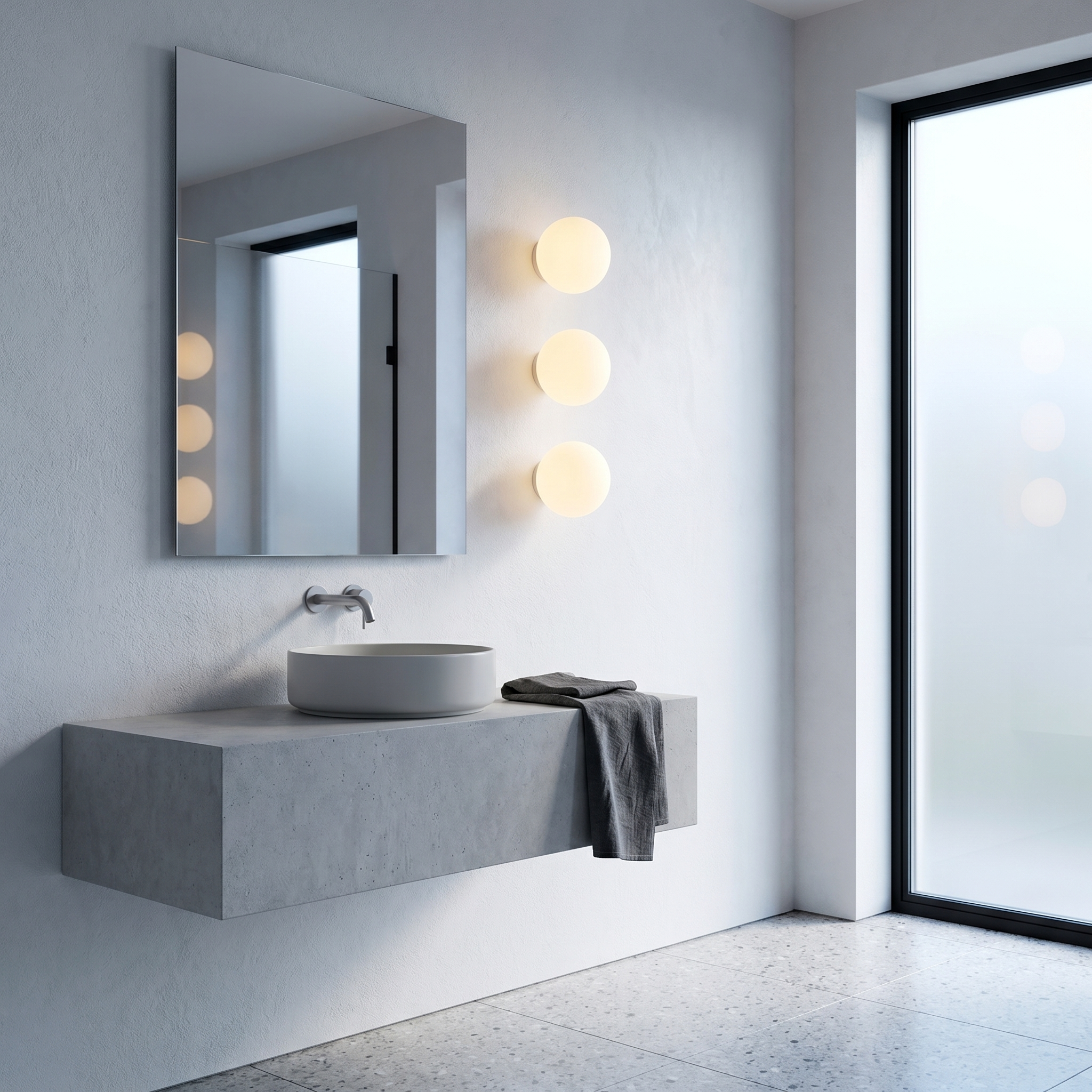 Frosted Glass Wall Lamp, G9 LED, Three Color Temps, Four Sizes
