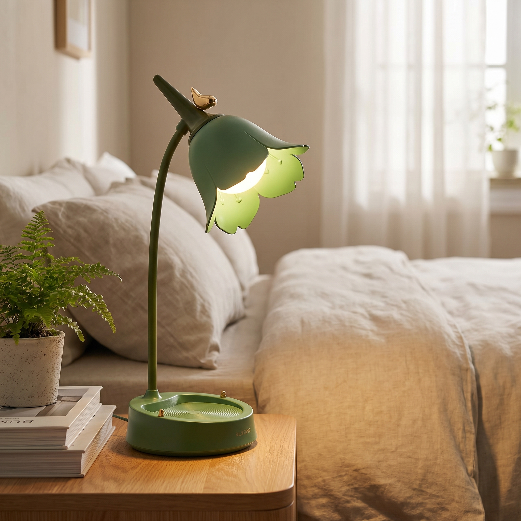 Flower Petal Desk Lamp, Touch Control, Dimmable LED, ABS, CE Certified