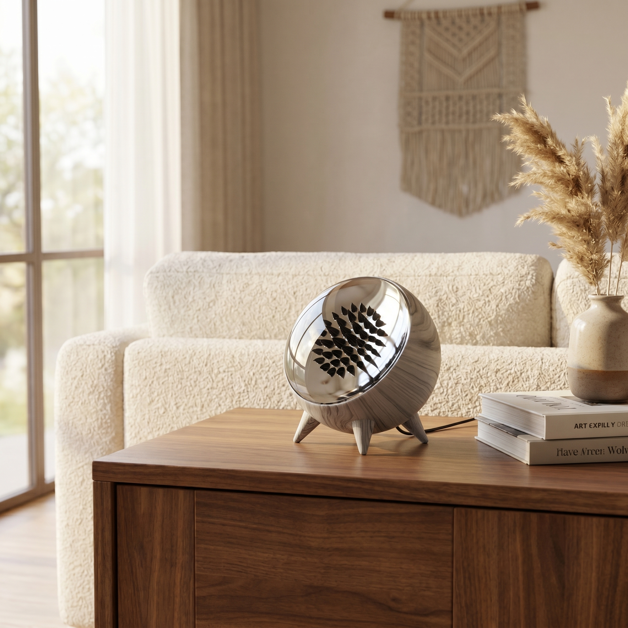 Ferrofluid Sound-Reactive Display, Bluetooth and AUX, ABS and Glass