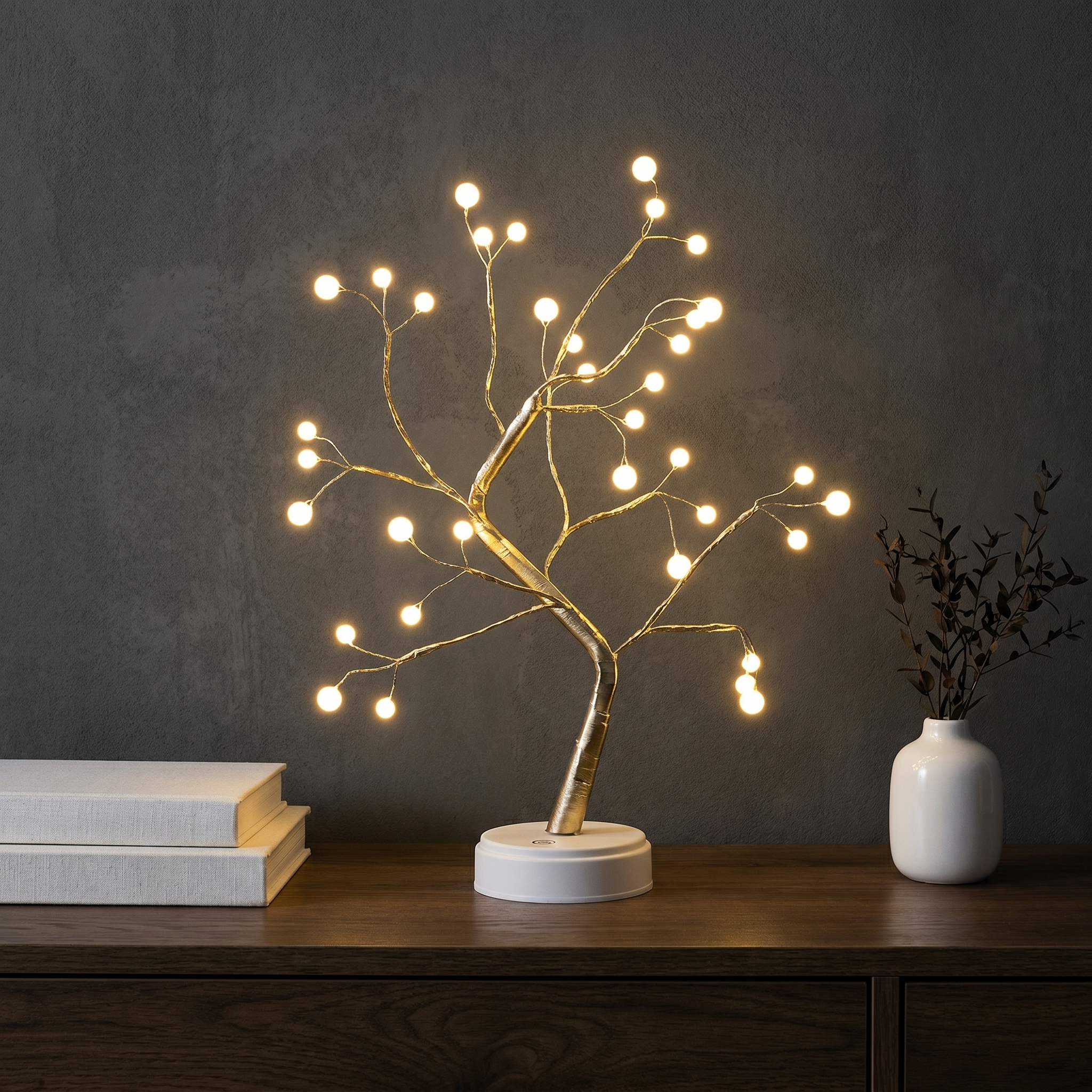 Fairy Tree Light, Flexible Branches, Warm White LED, USB or Battery