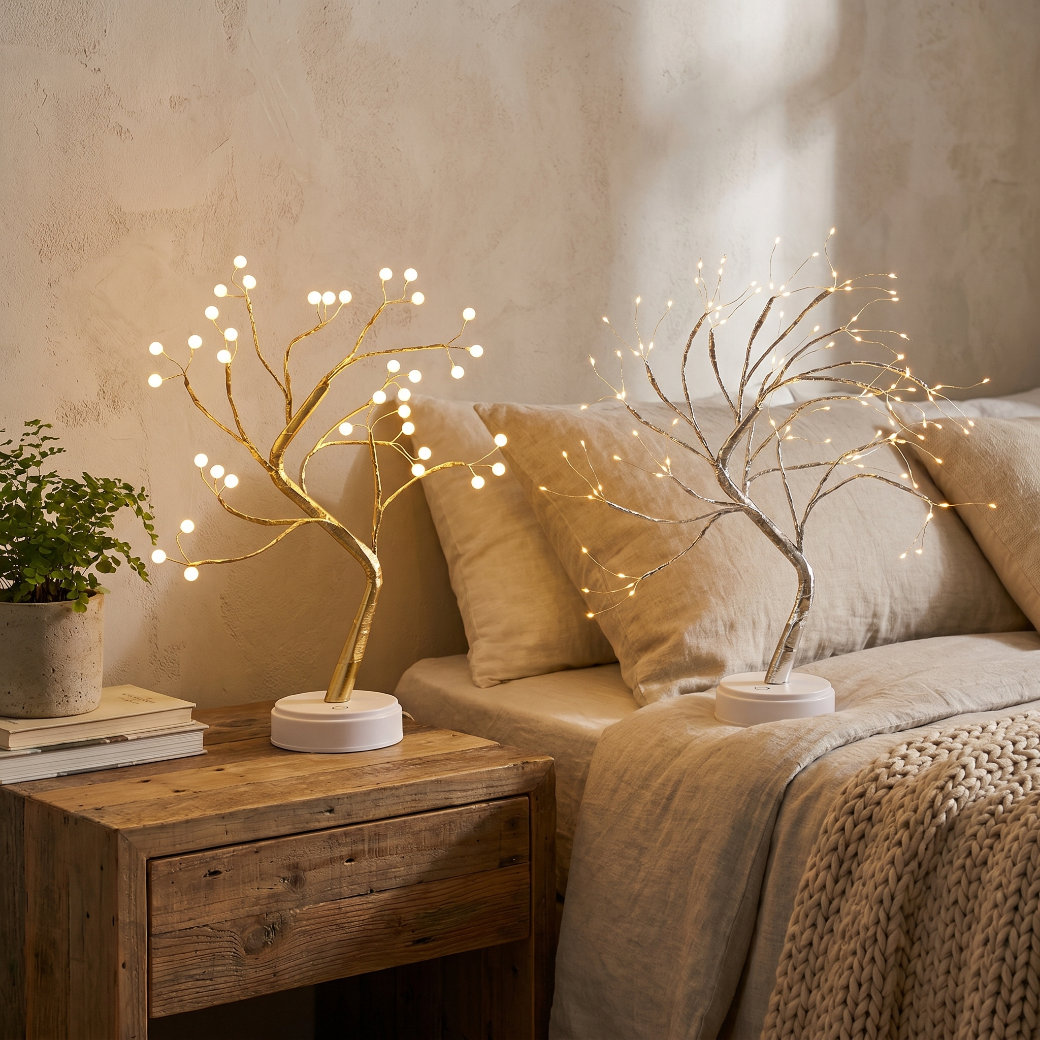 Fairy Tree Light, Flexible Branches, Warm White LED, USB or Battery