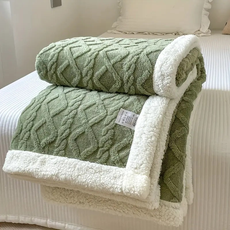 Snuggle Sherpa Blanket, Reversible Brushed Fleece